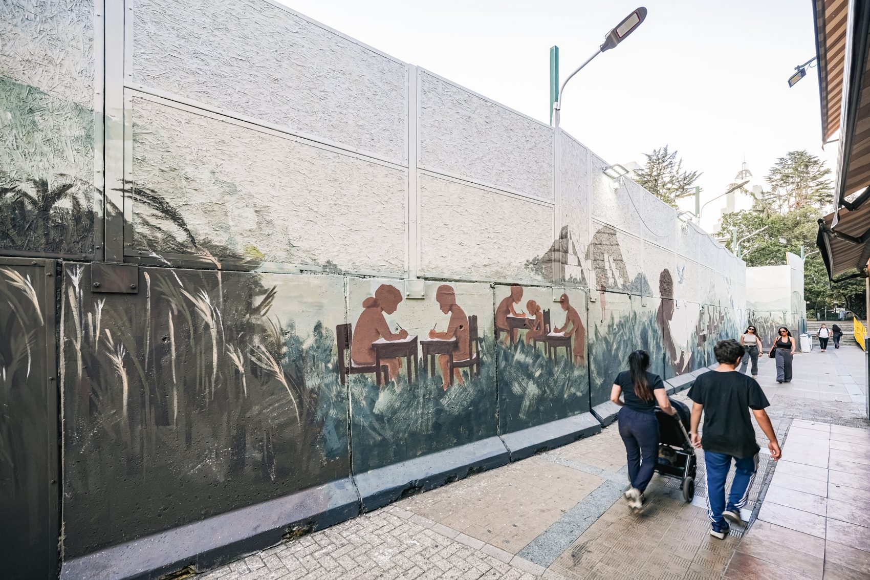 Vista general del mural del Metro